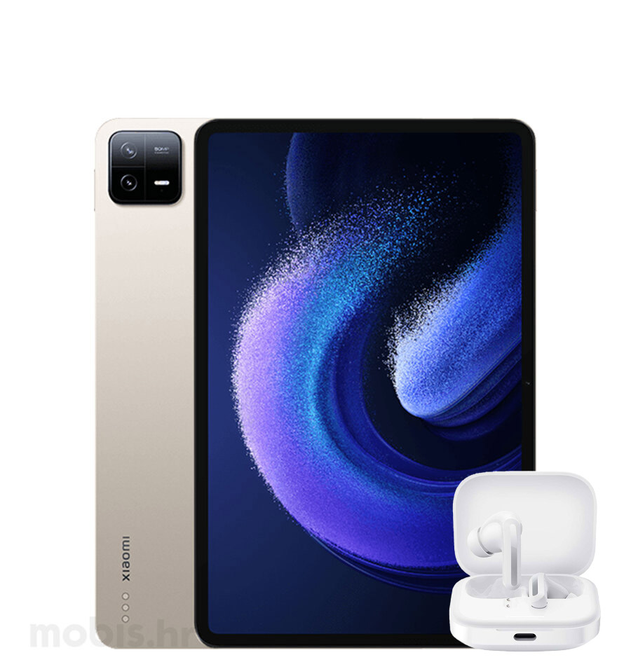 XIAOMI PAD 6 6 128GB Zlatni Redmi Buds 5 POKLON Tableti