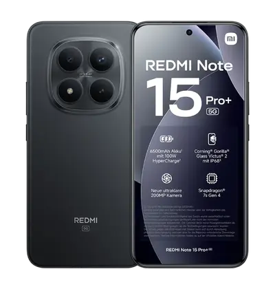 Mobitel Xiaomi Redmi Note 15 Pro+ 5G 12/512GB, crni Mobitel Xiaomi Redmi Note 15 Pro+ 5G 12/512GB, crni
