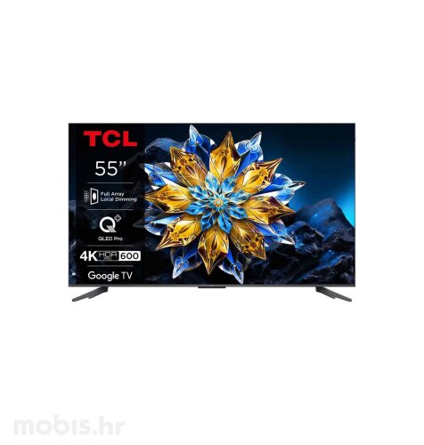 TCL QLED TV 55" 55C655 Pro, UHD, Google TV